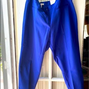 NWT Chico’s Stretch Crop Royal Blue Pants 3.5